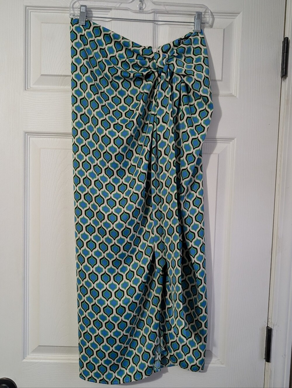 Zara Geometric Midi Sarong Skirt Size S